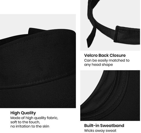 Custom Visor Embroidered Your Own Text Customized Visor Caps Adjustable for Men Women Sun Hats in Saudi Arabia