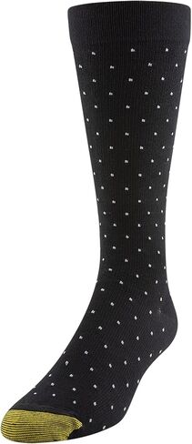 Gold Toe Men's Mild Compression Rib Over-The-Calf, 1-Pair, Black, Large in Kuwait