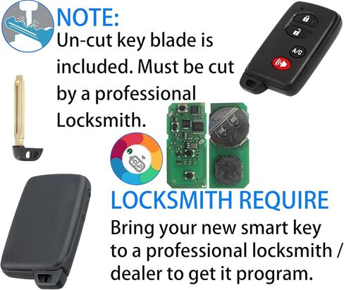 Smart Key for Toyota Prius, Alliskeys Proximity Smart Key Fob Replacement Compatible with Toyota Prius 2010-2015 HYQ14ACX 271451-5290 89904-47350 in Saudi Arabia