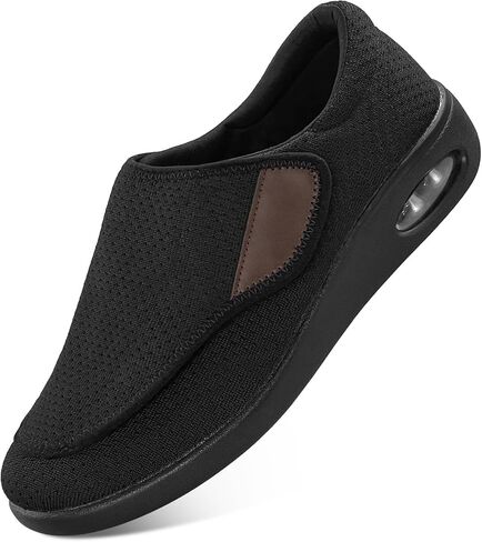 أحذية السكري للسيدات على نطاق واسع على حذاء العظام القوس الدعم للمشي مع إغلاق قابل للتعديل وسادة الهواء لتخفيف آلام القدمين in Kuwait