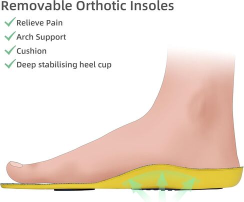أحذية السكري للسيدات على نطاق واسع على حذاء العظام القوس الدعم للمشي مع إغلاق قابل للتعديل وسادة الهواء لتخفيف آلام القدمين in Kuwait