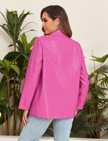 CYCLAMEN 2024 Fall Womens Faux Leather Jacket Blazer Motorcycle Coats Winter Outfits Clothes in Saudi Arabia