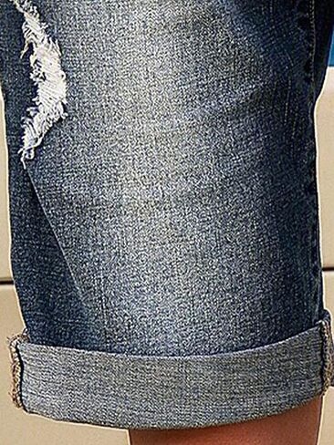 Flamingals Women's Prowded Hend Shorts Denim Bermuda بدون حزام منتصف الخصر in Kuwait