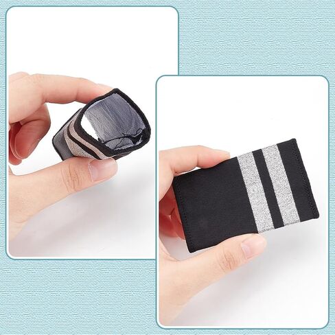 Fingerinspire 4 أزواج 4 أنماط من القماش الكتات التجريبية 3.3x2.0x0.2inches أسود بارك بارات موحدة طيار طيار طيار ، شرائح apaulette لأداء مرحلة حفلات تأثيري in Saudi Arabia