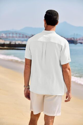 Coofandy Men's Henley Shirt Band Band Twhicle Shirt Summer Beach Hippie Shirt in Saudi Arabia
