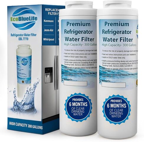 فلتر مياه بديل من EcoBlueLife، متوافق مع Maytag UKF8001، EDR4RXD1، 4396395، Pur Filter 4، Kenmore 46-9005 in Saudi Arabia