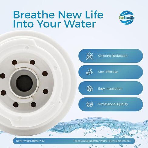 فلتر مياه بديل من EcoBlueLife، متوافق مع Maytag UKF8001، EDR4RXD1، 4396395، Pur Filter 4، Kenmore 46-9005 in Saudi Arabia