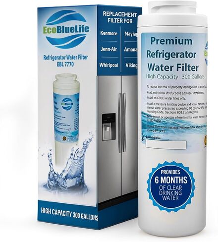 EcoBlueLife Replacement Water Filter, Compatible with Maytag UKF8001, EDR4RXD1, 4396395, Pur Filter 4, Kenmore 46-9005 in Saudi Arabia