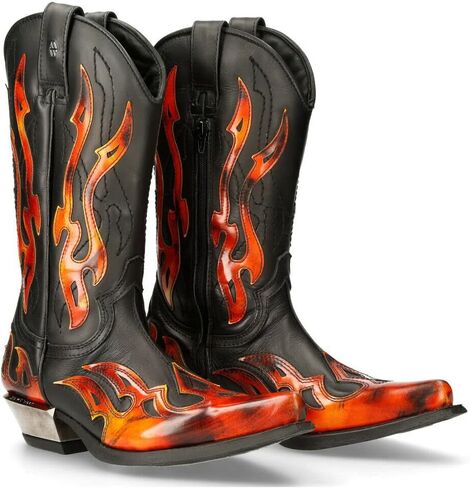 New Rock 7921 Men's Flame Western Cowboy Boots in Saudi Arabia