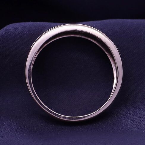 Savearth Diamonds 1/2 CTTW Round Lab الذي تم إنشاؤه Moissanite & Lab Grown Diamond Milgrain Wedding Band Ring للرجال والنساء في الفضة الإسترليني المطلية بالذهب 14K (VS-Si Clarity ، 0.50 CTTW و 1.00 CTTW) in Kuwait