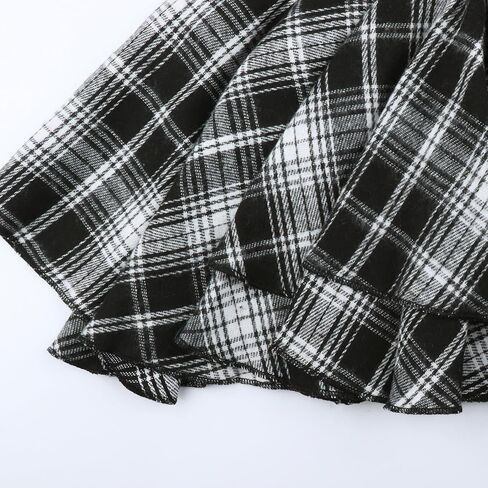 Pleated Skirts for Women Plaid Skirt Punk Goth Y2k Emo Skirt High Waisted A-line Flare Mini Skirts in Kuwait