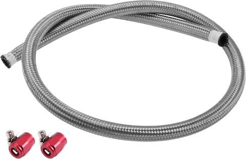 AN-10 Fuel Line Kit 4ft Vacuum Hose Automotive Fuel Hose with Clamps 1 Set in Saudi Arabia