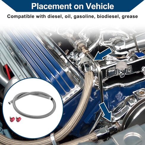 AN-10 Fuel Line Kit 4ft Vacuum Hose Automotive Fuel Hose with Clamps 1 Set in Saudi Arabia
