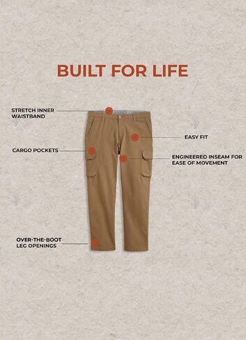 Jockey Men's Lifestyle Outdoors Cargo Pant, Buffalo, 36X34 in Saudi Arabia