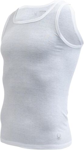 Spyder Mens Pro Cotton Pro Stretch Tank Tops A Shirts (White, Small) in Saudi Arabia