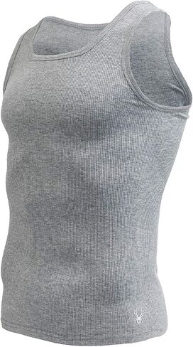 Spyder Mens Pro Cotton Pro Stretch Tank Tops A Shirts (White, Small) in Kuwait