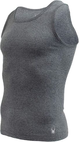 Spyder Mens Pro Cotton Pro Stretch Tank Tops A Shirts (White, Small) in Kuwait