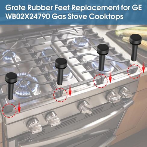 Grate Rubber Feet Replaces WB02X24790 for GE Gas Stove Top Range Burner Grate Cooktop Foot Bumper Replacement 10 Pack in Saudi Arabia