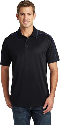 Sport-Tek Micropique Sport-Wick Piped Polo L Black/ True Red in Kuwait