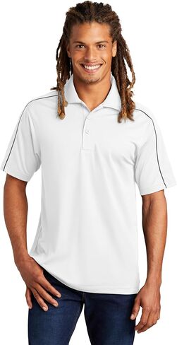 Sport-Tek Micropique Sport-Wick Piped Polo L Black/ True Red in Kuwait