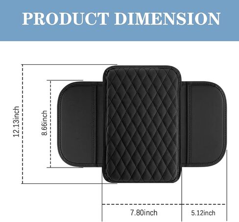 غطاء وحدة تحكم مركزية حصيرة واقي من الجلود الجلدية ، غطاء راحة ذراع السيارة مع جيبان جانبيان ، وسادة وحدة التحكم الوسطى المقاومة للماء مناسبة لمعظم السيارات ، سيارات الدفع الرباعي ، الشاحنة (الوردي) in Kuwait