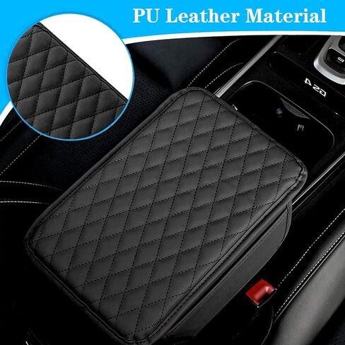 غطاء وحدة تحكم مركزية حصيرة واقي من الجلود الجلدية ، غطاء راحة ذراع السيارة مع جيبان جانبيان ، وسادة وحدة التحكم الوسطى المقاومة للماء مناسبة لمعظم السيارات ، سيارات الدفع الرباعي ، الشاحنة (الوردي) in Kuwait