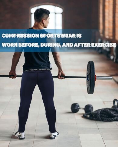 6 Pcs Men's Compression Pants Athletic Running Tights Rapid Dry Men's Leggings for Sports Thermal Base Layer Bottoms for Basketball Yoga Workout, 6 Colors, L Multicolor in Saudi Arabia