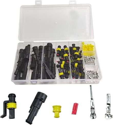20 Kits 2 Pin Electrical Wire Connectors, Waterproof Male Female Terminal 2 Way Wire Connector Plug Kit, Automotive Electrical Connectors for Motorcycle Car Truck Boat Marine (2 pin) in Saudi Arabia