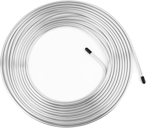 25Ft Brake Line Kit,Copper Coated 3/16 Brake Line Repair Kit with 0.035" Wall Thickness for Repair of Hydraulics,Brake Systems and Fuel,Flexible Anti-Rust Rear Brake Lines (3/16 Gold Tube) in Saudi Arabia