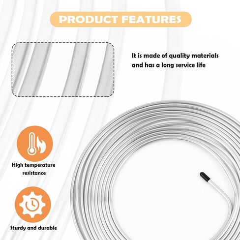 25Ft Brake Line Kit,Copper Coated 3/16 Brake Line Repair Kit with 0.035" Wall Thickness for Repair of Hydraulics,Brake Systems and Fuel,Flexible Anti-Rust Rear Brake Lines (3/16 Gold Tube) in Saudi Arabia