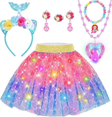 الأميرة تلبس ملابس للفتيات 4-6 ، هدايا عيد ميلاد عيد الفصح للأطفال ، تضيء ألعاب الأطفال للطفل لمدة 3 فتيات يبلغ من العمر 4 سنوات in Kuwait