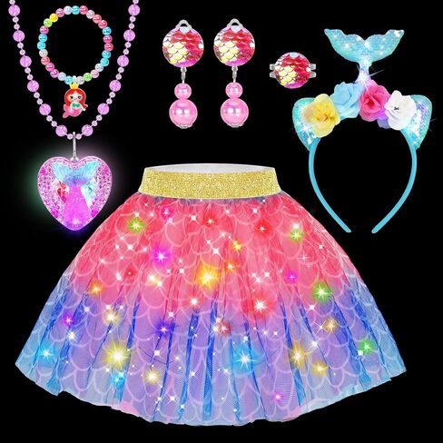 الأميرة تلبس ملابس للفتيات 4-6 ، هدايا عيد ميلاد عيد الفصح للأطفال ، تضيء ألعاب الأطفال للطفل لمدة 3 فتيات يبلغ من العمر 4 سنوات in Kuwait