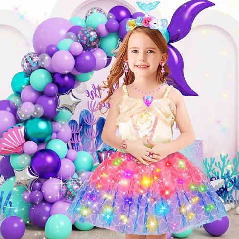 الأميرة تلبس ملابس للفتيات 4-6 ، هدايا عيد ميلاد عيد الفصح للأطفال ، تضيء ألعاب الأطفال للطفل لمدة 3 فتيات يبلغ من العمر 4 سنوات in Kuwait