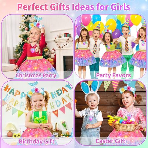 الأميرة تلبس ملابس للفتيات 4-6 ، هدايا عيد ميلاد عيد الفصح للأطفال ، تضيء ألعاب الأطفال للطفل لمدة 3 فتيات يبلغ من العمر 4 سنوات in Kuwait