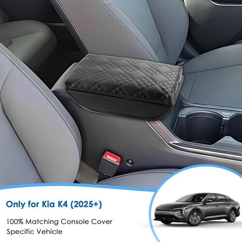 for 2025 Kia K4 Accessories Center Console Cover for Kia K4 (LX/LXS/EX/GT-Line/GT-Line Turbo), Comfy &Cushion Leather K4 Armrest Cover 2025 K4 Accessories in Saudi Arabia