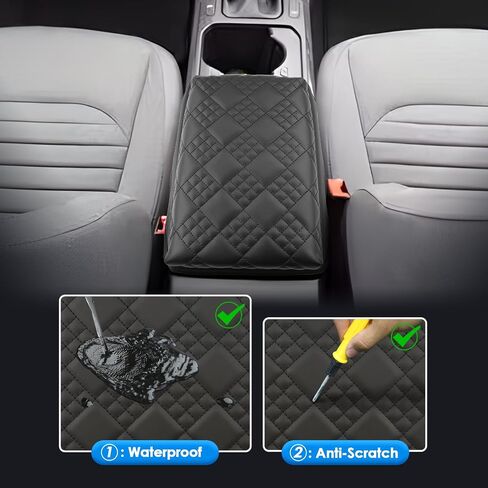 for 2025 Kia K4 Accessories Center Console Cover for Kia K4 (LX/LXS/EX/GT-Line/GT-Line Turbo), Comfy &Cushion Leather K4 Armrest Cover 2025 K4 Accessories in Saudi Arabia