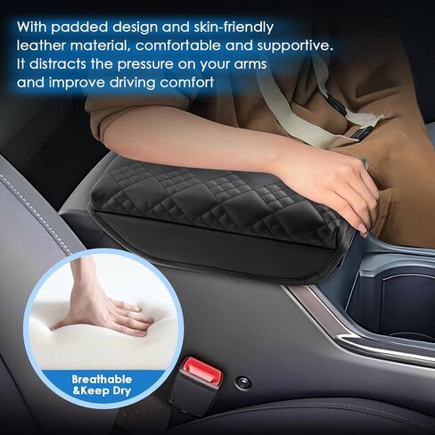 for 2025 Kia K4 Accessories Center Console Cover for Kia K4 (LX/LXS/EX/GT-Line/GT-Line Turbo), Comfy &Cushion Leather K4 Armrest Cover 2025 K4 Accessories in Saudi Arabia