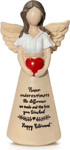 Retirement Gift for Woman 2025 Happy Retirement Gifts for Women Coworker Teacher Nurses Boss Friends Mom Grandma Retired Gifts 5.8" Angel Figurine Retired Party Decorations (Granite) in Saudi Arabia