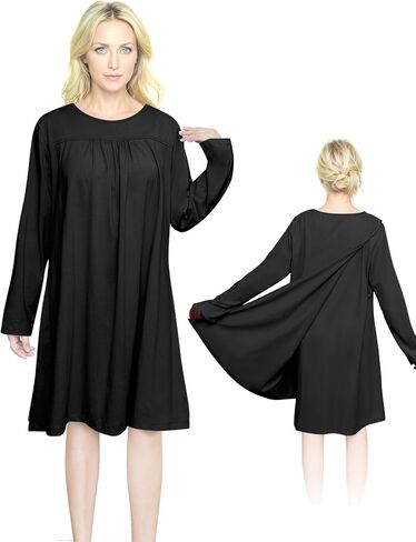Hospital Gowns for Women Post Shoulder Surgery Dress Tear Away Snap Long Sleeve Dress Nursing Gowns in Kuwait