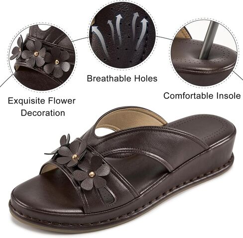 صندل Ecetana for Women 2025 Slides Slides Summer Summer Memory Foam Slip على أحذية منصة غير رسمية in Kuwait