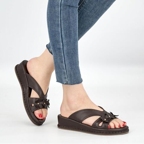 صندل Ecetana for Women 2025 Slides Slides Summer Summer Memory Foam Slip على أحذية منصة غير رسمية in Kuwait