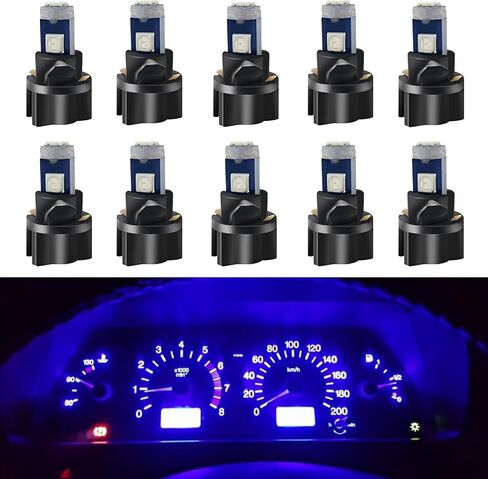 WLJH 10 Pack White Canbus T5 Led Bulb 2721 37 74 Wedge Lamp PC74 Twist Sockets Dash Dashboard Lights Instrument Panel Cluster Leds Car Replacement in Saudi Arabia
