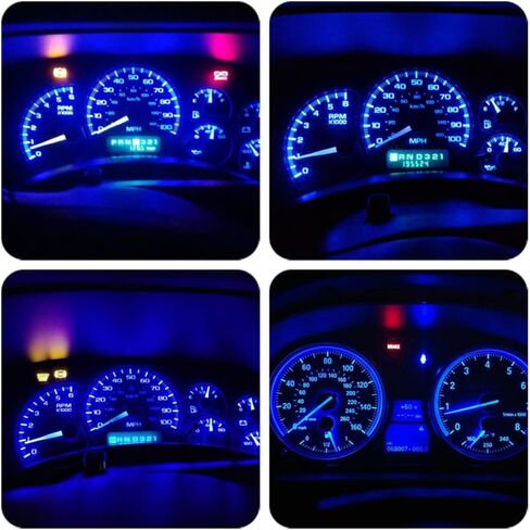 WLJH 10 Pack White Canbus T5 Led Bulb 2721 37 74 Wedge Lamp PC74 Twist Sockets Dash Dashboard Lights Instrument Panel Cluster Leds Car Replacement in Saudi Arabia