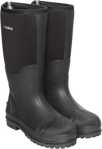HISEA Men's Rain Boots Waterproof Work Boots Insulated Rubber Boot in Saudi Arabia