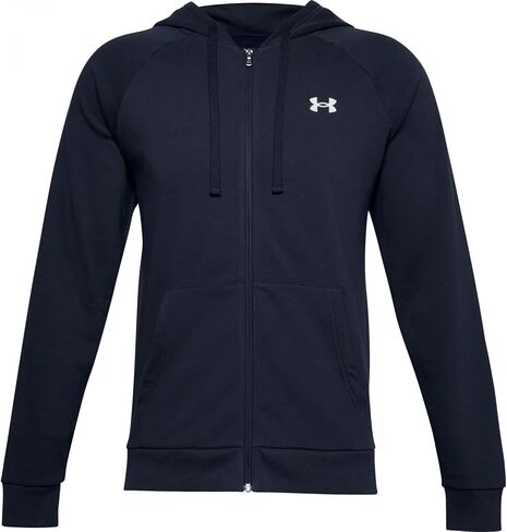 Under Armour Men's UA Rival Cotton Full Zip Hoodie - 1357106-390 - Marine Od Green/Onyx White - M in Kuwait