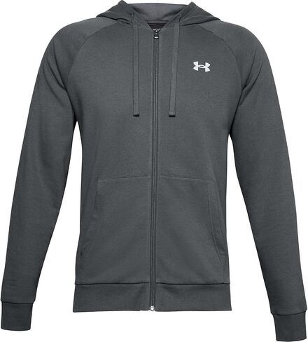 Under Armour Men's UA Rival Cotton Full Zip Hoodie - 1357106-390 - Marine Od Green/Onyx White - M in Kuwait