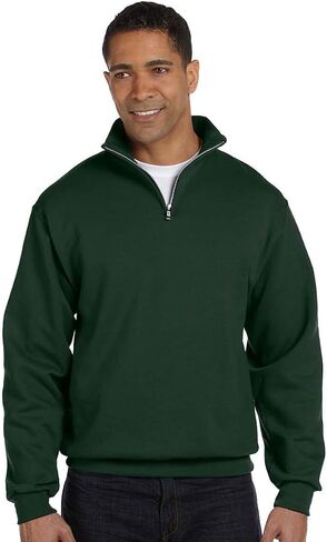 Jerzees mens 8 oz. 50/50 NuBlend Quarter-Zip Cadet Collar Sweatshirt(995M)-CHARCOAL GREY-L in Kuwait