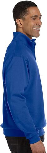 Jerzees mens 8 oz. 50/50 NuBlend Quarter-Zip Cadet Collar Sweatshirt(995M)-CHARCOAL GREY-L in Kuwait