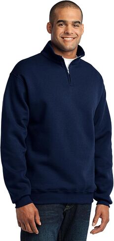 Jerzees mens 8 oz. 50/50 NuBlend Quarter-Zip Cadet Collar Sweatshirt(995M)-CHARCOAL GREY-L in Kuwait