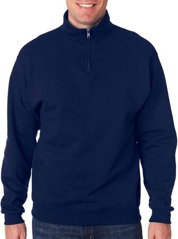 Jerzees mens 8 oz. 50/50 NuBlend Quarter-Zip Cadet Collar Sweatshirt(995M)-CHARCOAL GREY-L in Kuwait